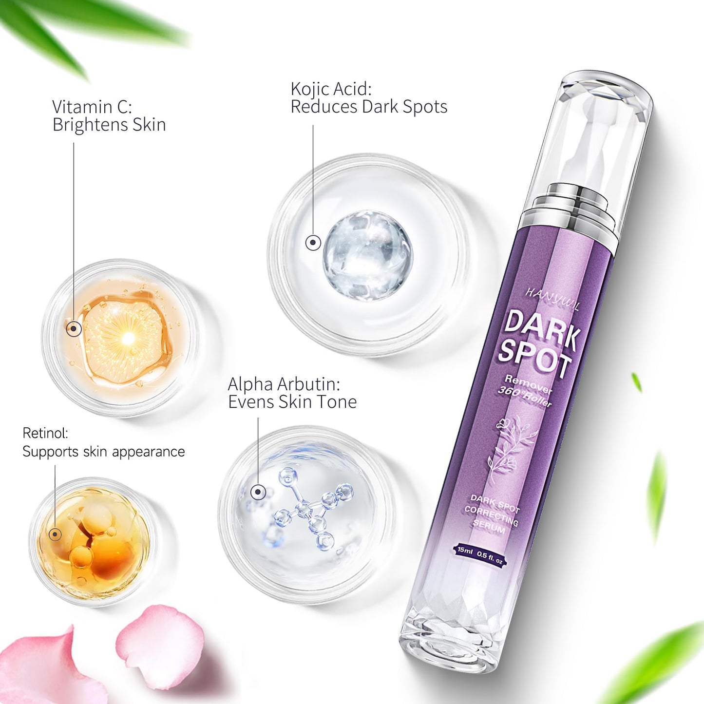 HANYWIL Dark Spot Remover for Face and Body, Dark Spot Corrector Serum, Age Spot Sun Spot Freckles Brown Spot Remover, Melasma Treatment for Face Beauty & Personal Care HANYWIL
