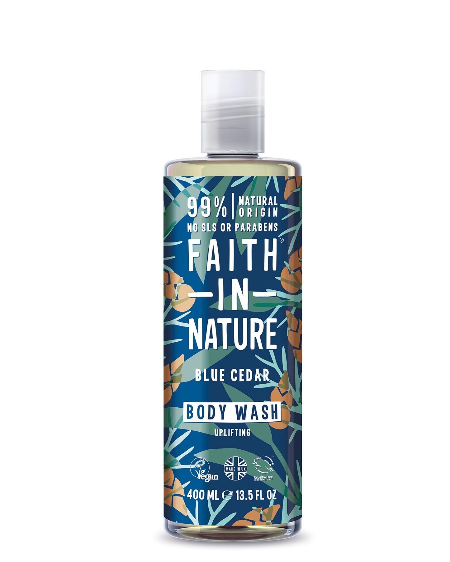 Faith In Nature Blue Cedar Body Wash 1 x 400ml Beauty & Personal Care FAITH IN NATURE