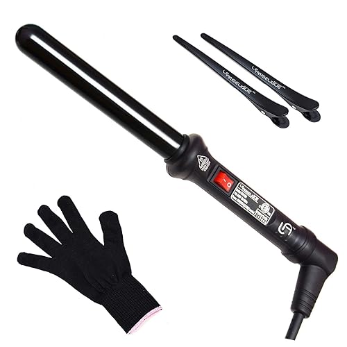 Le Angelique 1 Inch Ceramic Curling Wand for Beach Waves, Short & Long Curls - 25mm Professional Clipless Curler Iron with Glove and 2 Clips | 450F Beauty & Personal Care Le Angelique
