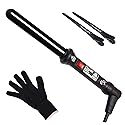 Le Angelique 1 Inch Ceramic Curling Wand for Beach Waves, Short & Long Curls - 25mm Professional Clipless Curler Iron with Glove and 2 Clips | 450F Beauty & Personal Care Le Angelique