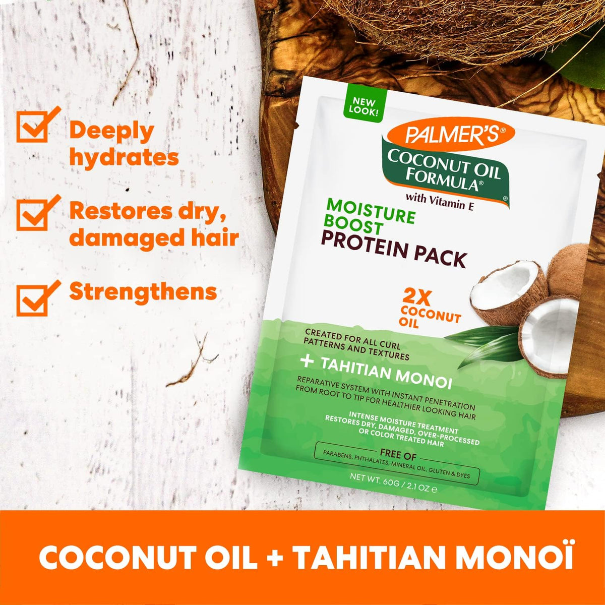 Palmer's Coconut Formula Moisture Boost 2.1 Oz. Protein Pack (12 Pieces) (62ml)