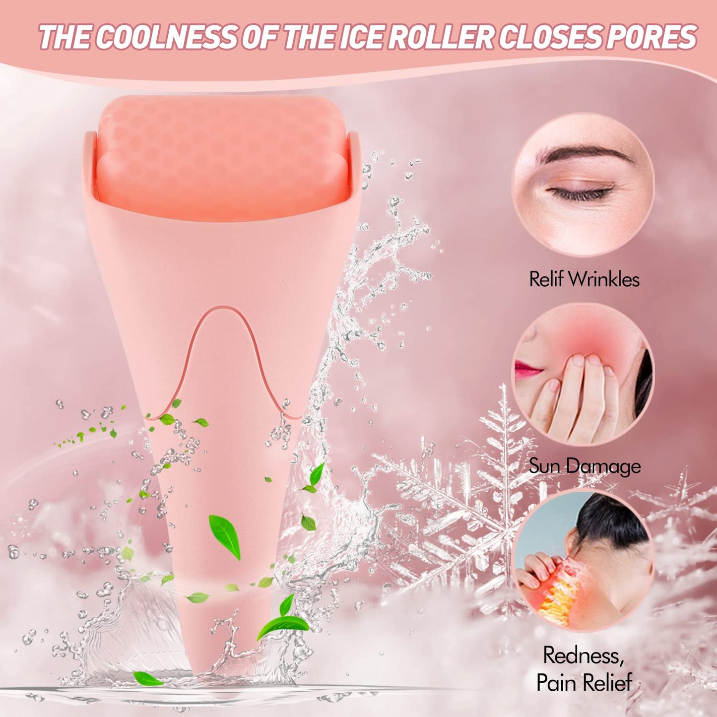 Fronnor Ice Roller for Face,Eyes,Women Gifts Idea,Therapeutic Cooling to Tighten Brighten Complexion and Reduce Wrinkles,Massager Under Eye Beauty & Personal Care Fronnor