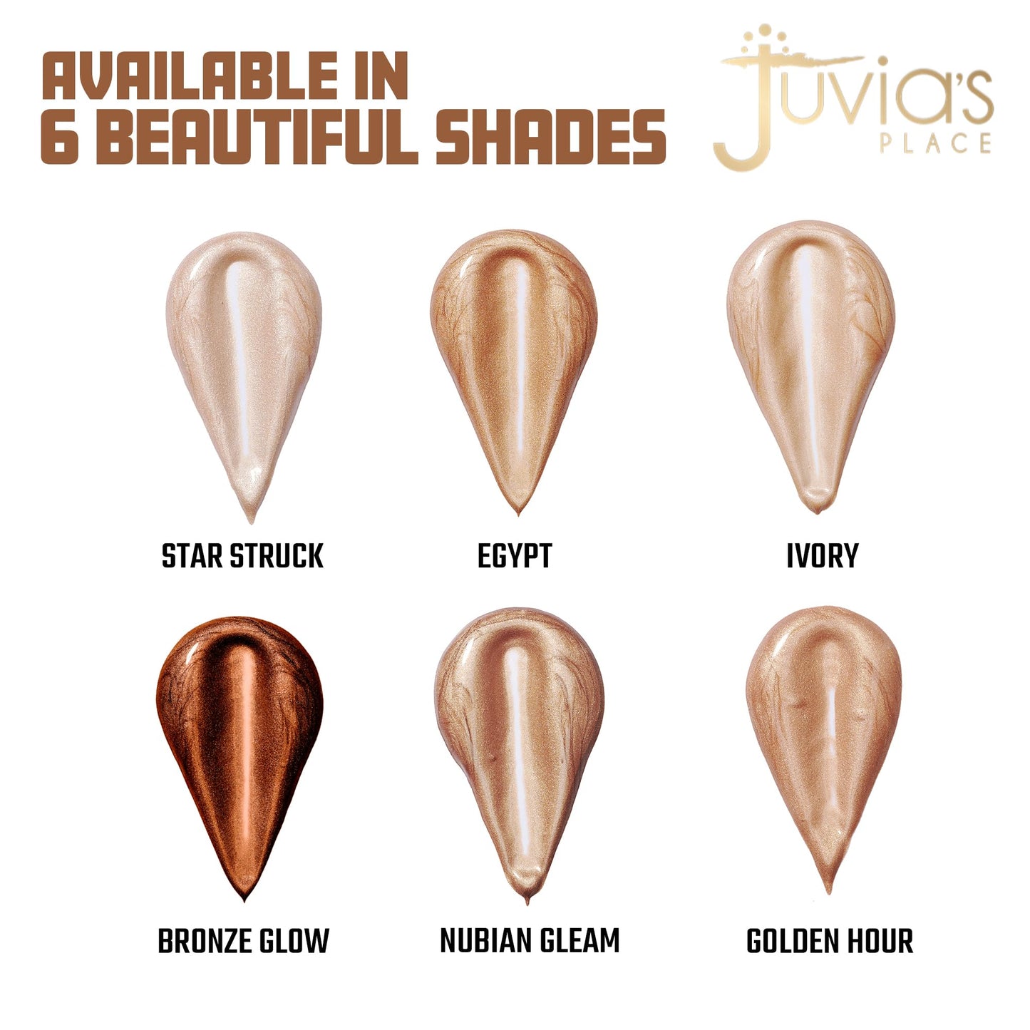 Juvia's Place Nubian Glow Liquid Luminizer - Radiant Highlighter for Face and Body, Buildable Shimmer, Versatile Shades for All Skin Tones Beauty & Personal Care Juvia's Place