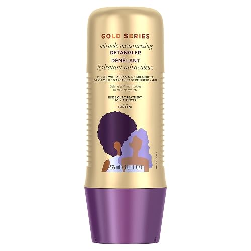 Pantene Gold Series Detangler Treatment for Curly and Coily Hair with Argan Oil and Shea Butter, 8 Fl Oz Beauty & Personal Care Pantene
