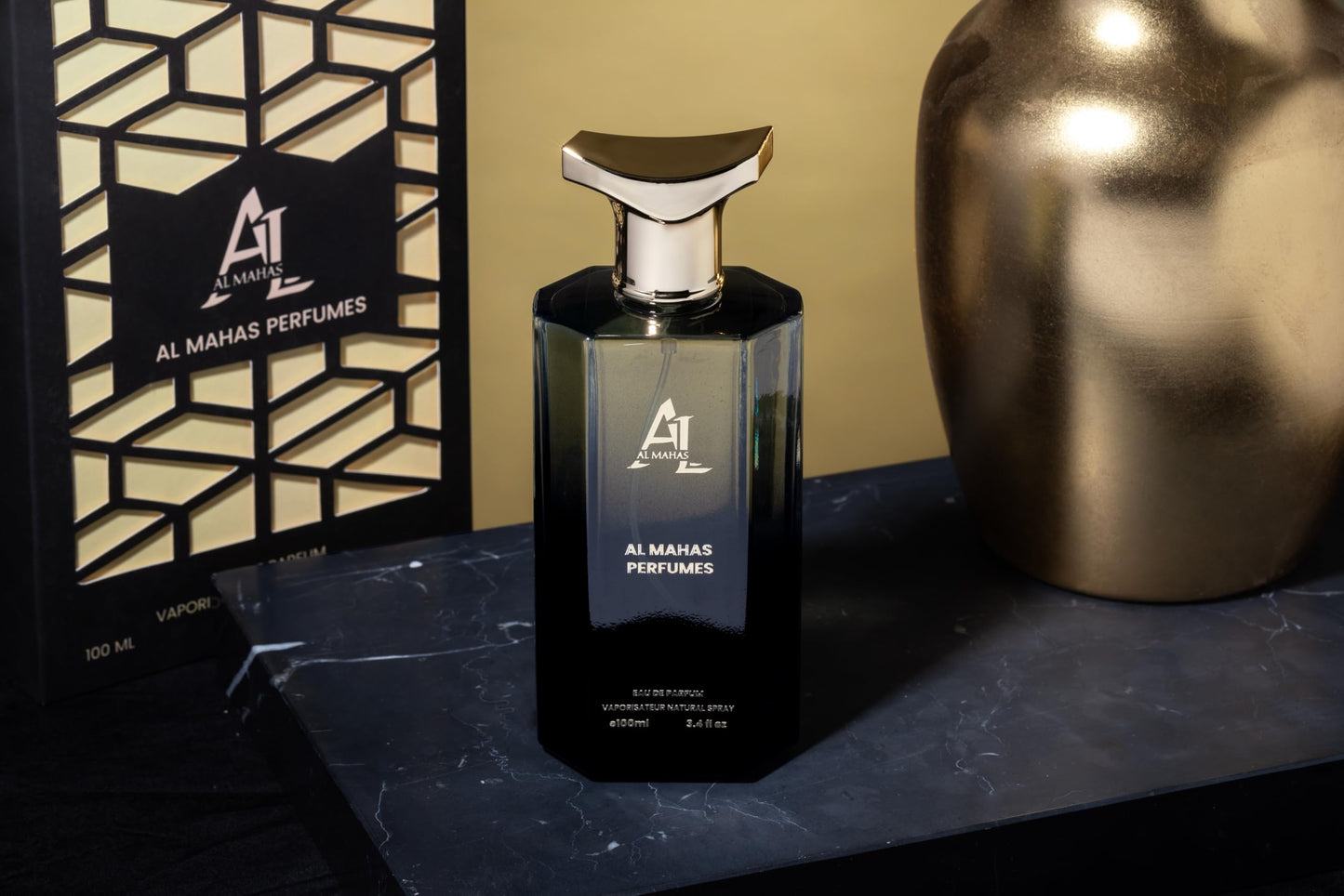 AL MAHAS Oud Wood Perfume - Eau de Parfum 100 ml (3.4 Oz) Long Lasting Bold Men Perfume, Floral Woody Scent Arabian Cologne. Notes: Cardamom, Pink Beauty & Personal Care AL MAHAS