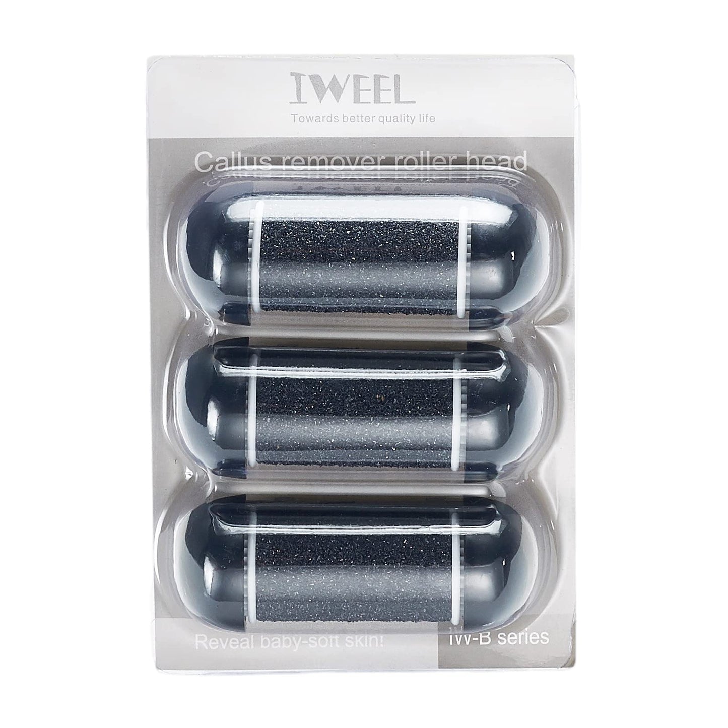 3 Coarse Replacement Roller Head for Model IW-9043 IW-9046 Electric Callus Remover Foot File Pedicure Tools for Feet Callus Shaver Pedicure kit Beauty & Personal Care IWEEL