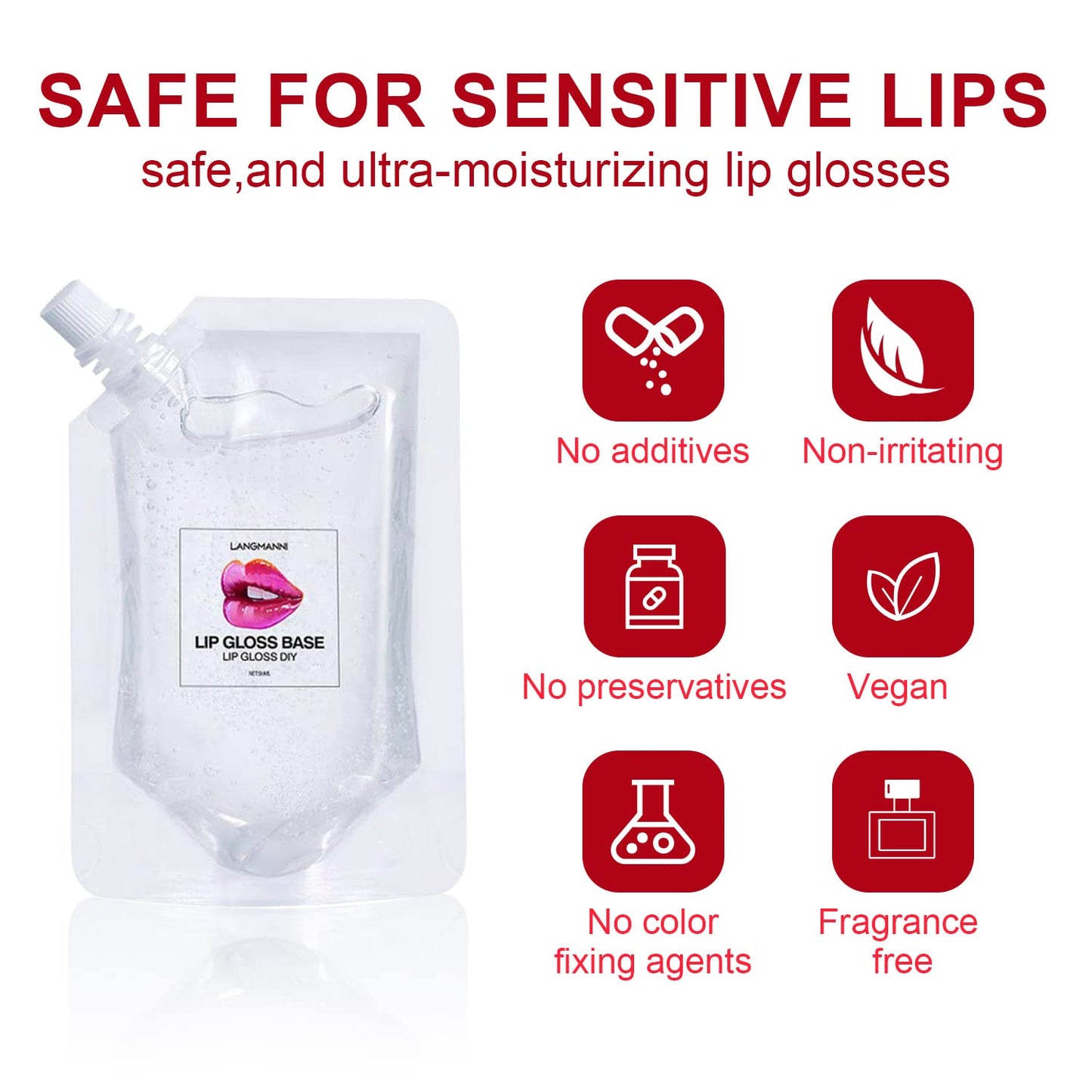 Eakroo 2Pcs Moisturize Lip Gloss Base Oil Material Makeup Primers, Non-Stick Lip Gloss Clear Primer for DIY Handmade Lip Oil Lip Plumper Lip Gloss Beauty & Personal Care Eakroo