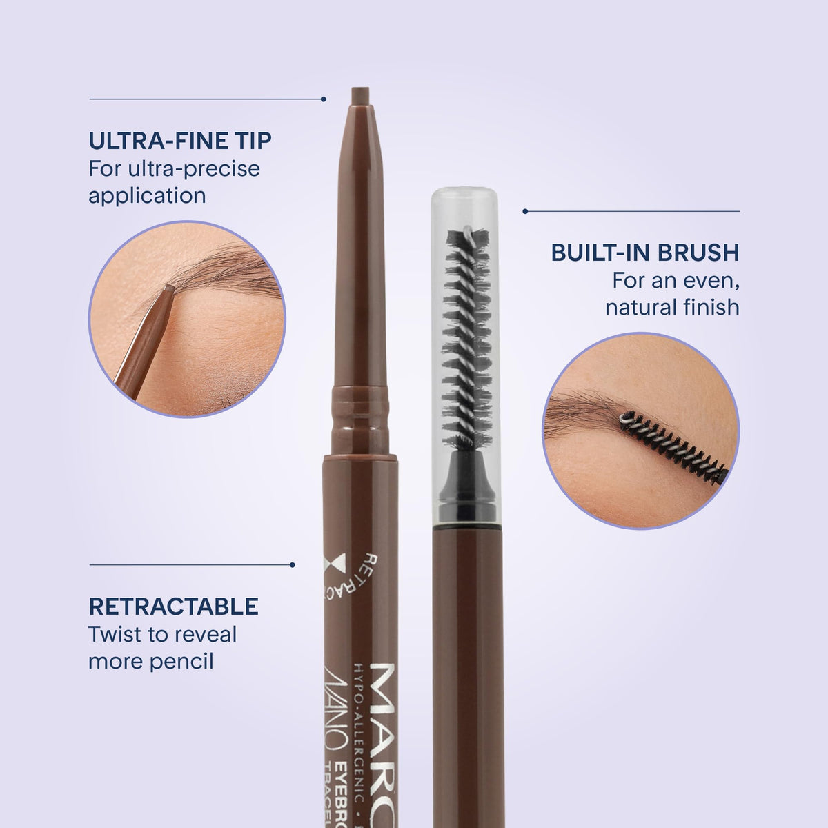 Marcelle Nano Eyebrow Liner, Blond, Hypoallergenic and Fragrance-Free