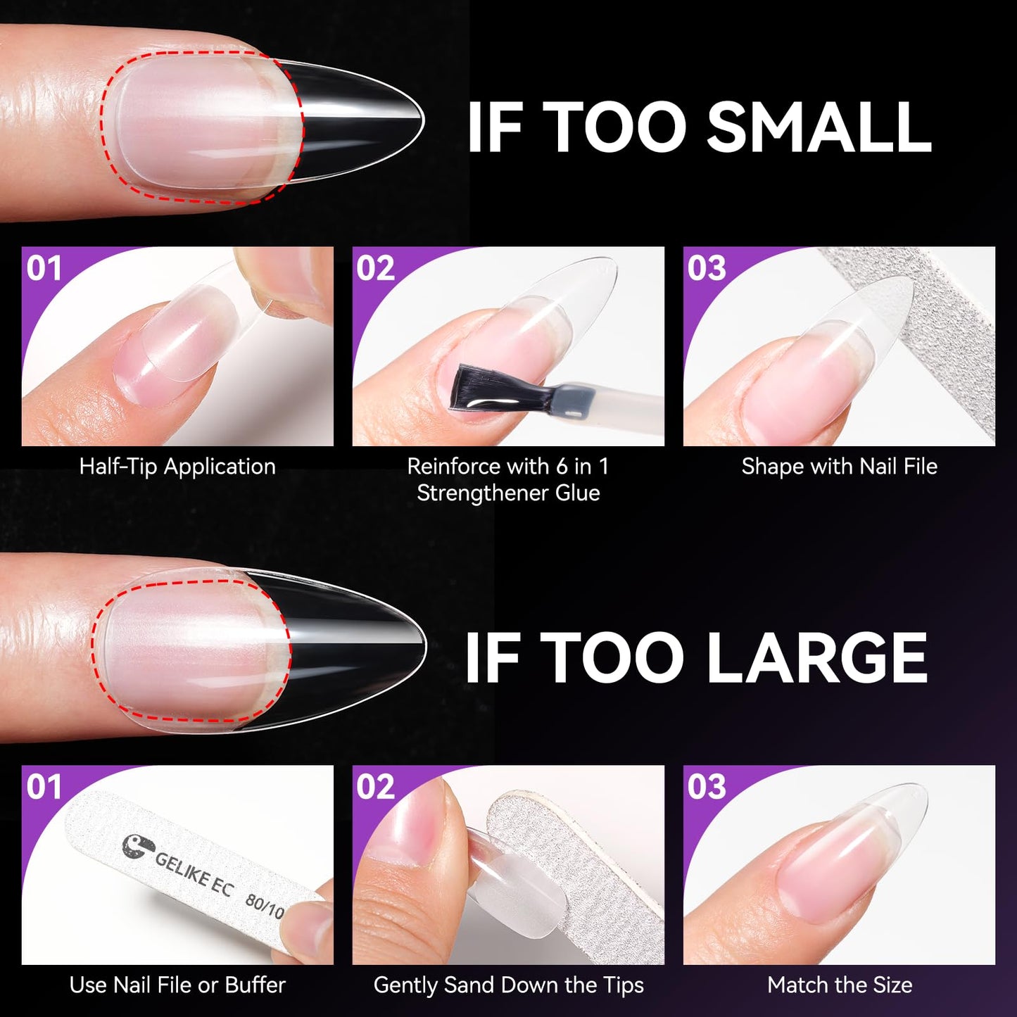 Gelike EC Gel Glue for Acrylic Nails: 100ml Bulk Refill, 21-Day Long Hold Nail Glue for Nail Salons & Professional Manicurists Use, Strong Bond Beauty and Personal Care gelike ec