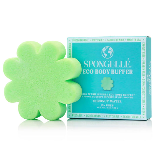 Spongelle Coconut Water Eco Collection Body Buffer Body Scrubber - Bath & Shower Loofah for Men & Women - Biodegradable, Cruelty-Free, Vegan Beauty and Personal Care SPONGELLÉ