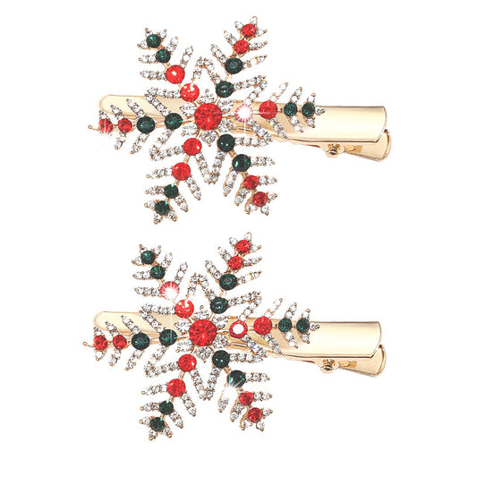 CENAPOG Christmas Hair Clips for Women Novelty Xmas Tree Hairpins Shiny Rhinestone Snowflake Jingle Bell Hair Barrettes for Festive Hair Accessories Beauty & Personal Care CENAPOG