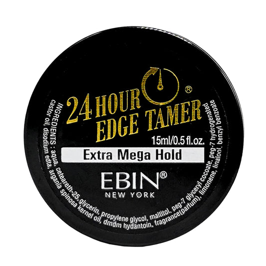 EBIN NEW YORK 24 Hour Edge Tamer Extra Mega Hold 0.5Fl Oz Strong Edge Control Gel, No Flaking, Sleek Smooth Finish, Long Lasting, Argan & Castor Oil Beauty & Personal Care EBIN NEW YORK