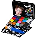 Face Painting Kit for Kids, 18 Colors Water Activated Face Paint with Brushes & Stencils, Non-Toxic Halloween Makeup Kit, Professional Face Body Paint Beauty & Personal Care Asddage