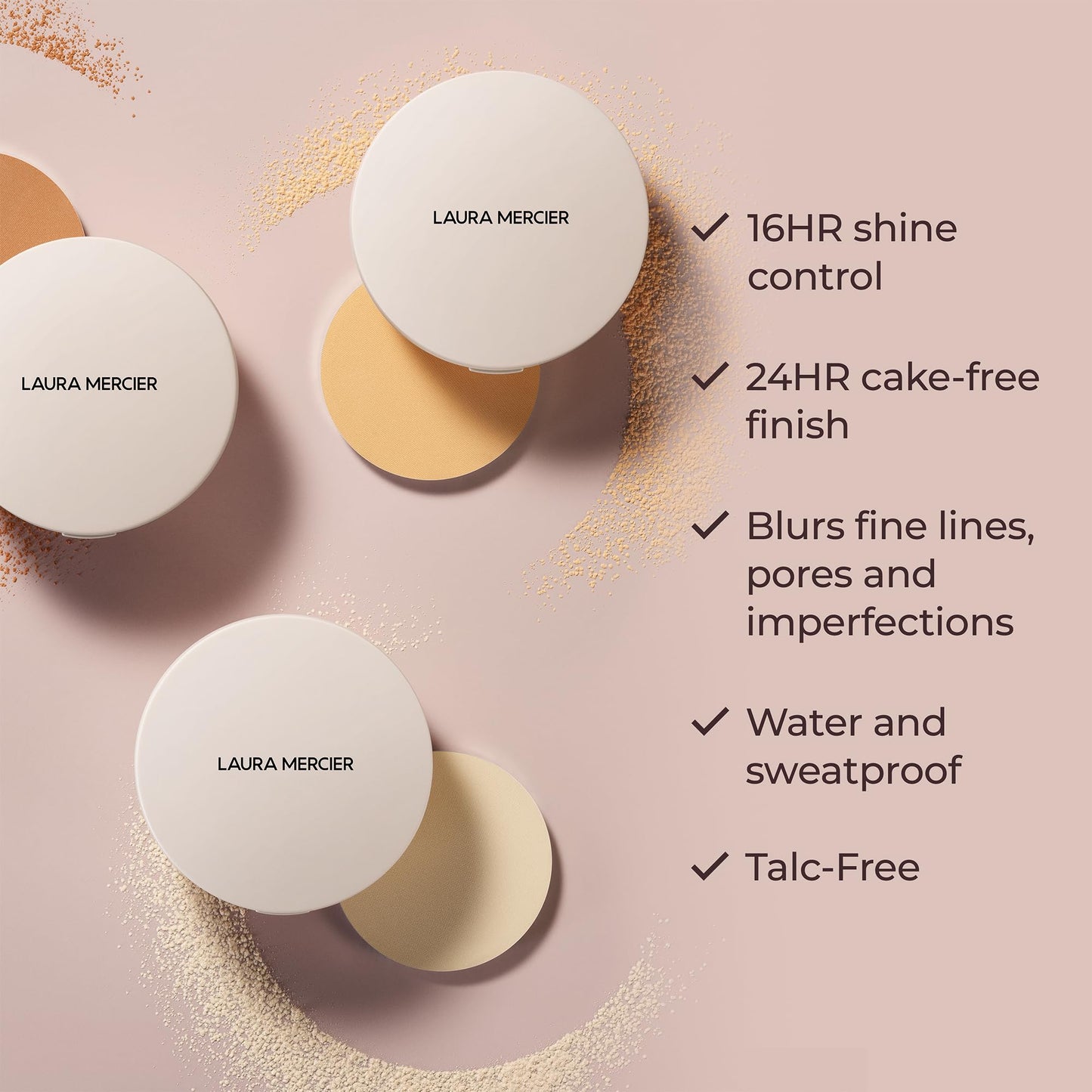 Laura Mercier Ultra-Blur Talc-Free Waterproof Translucent Pressed Setting Powder, 16HR Weightless Wear and Shine Control, Hyaluronic Acid Infused Beauty & Personal Care Laura Mercier