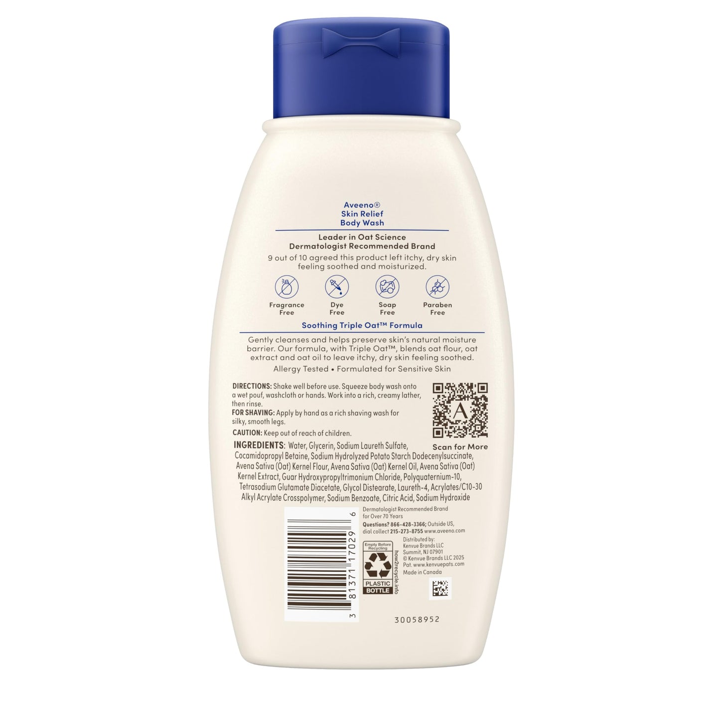 Aveeno Skin Relief Body Wash, Fragrance Free, 12 Ounce (Pack of 12) Beauty & Personal Care Aveeno