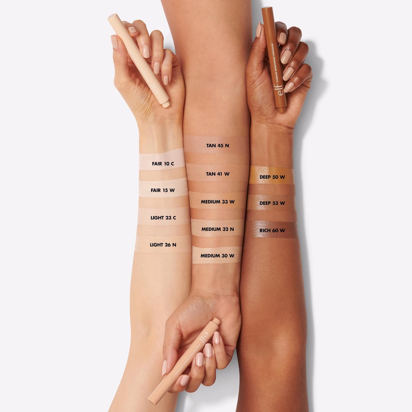 e.l.f. Flawless Brightening Concealer, Illuminating & Highlighting Face Makeup, Conceals Dark Under Eye Circles, Deep 53 W, 0.07 Fl Oz Beauty & Personal Care e.l.f.