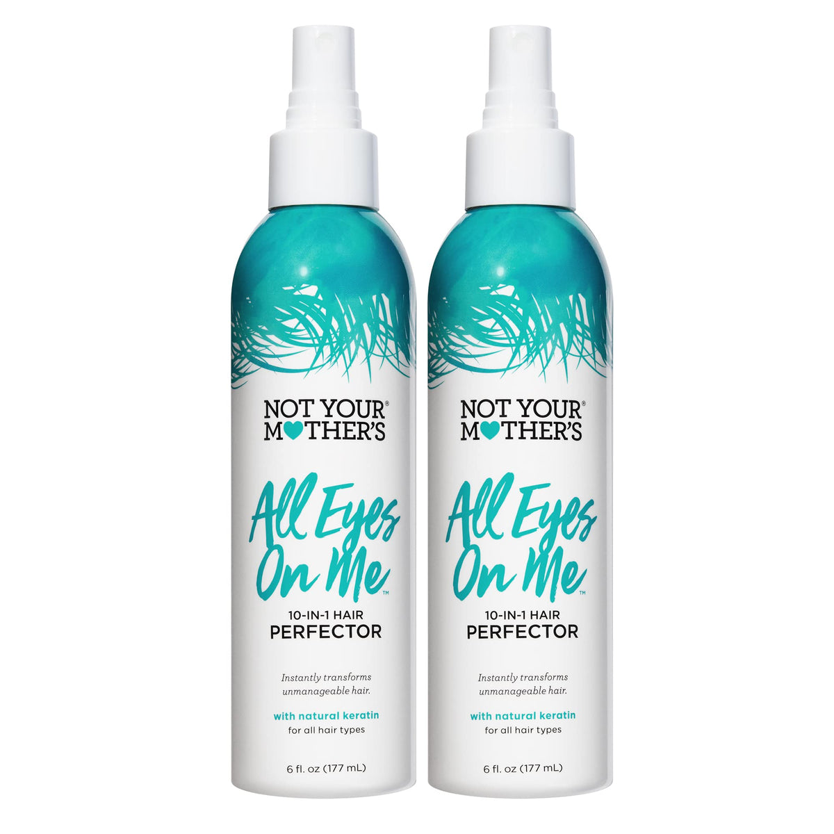 Not Your Mother's All Eyes On Me 10-in-1 Hair Perfector (2-Pack) - 6 fl oz - Heat Protectant for Hair, Moisturizing Detangler Spray, & Frizz Control