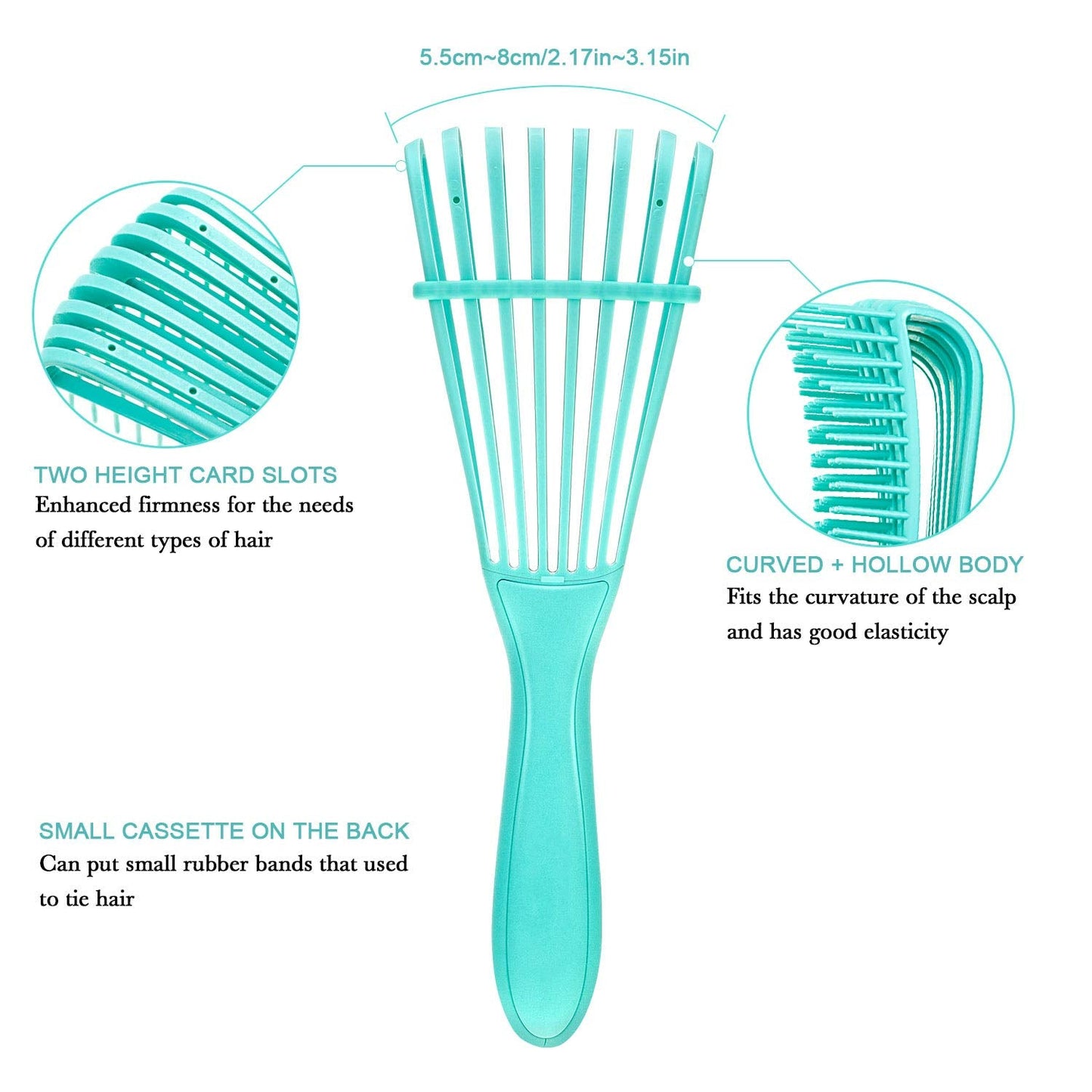 2 Pieces Detangling Brush for Afro America/African Hair Textured 3a to 4c Kinky Wavy/Curly/Coily/Wet/Dry/Oil/Thick/Long Hair, Knots Detangler Easy Beauty & Personal Care Boao