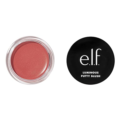 e.l.f. Luminous Putty Blush, Putty-to-Powder, Buildable Blush With A Subtle Shimmer Finish, Highly Pigmented & Creamy, Vegan , Belize Beauty & Personal Care e.l.f.