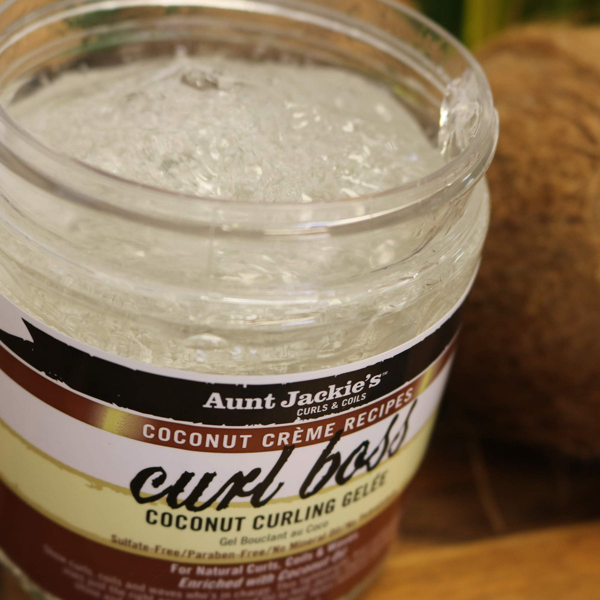 Aunt Jackie's Coconut Crème Recipes Curl Boss Coconut Curling Hair Gel for Natural Curls, Coils and Waves, 15 oz Beauty & Personal Care Aunt Jackie's