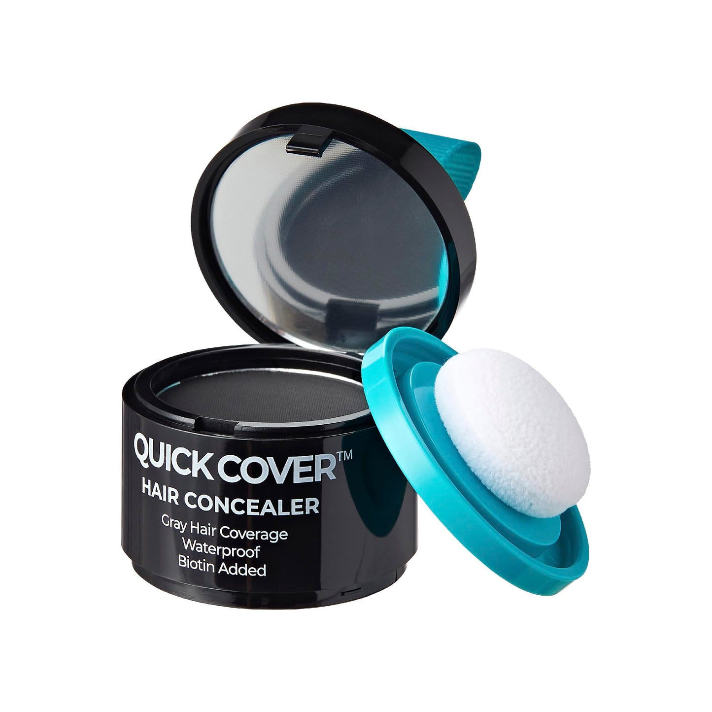 Red by Kiss Quick Cover Hair Concealer, Temporary Root Touch-Up, Precision Gray Coverage, Lightweight & Waterproof, Biotin Infused (Black) Beauty & Personal Care Red by Kiss