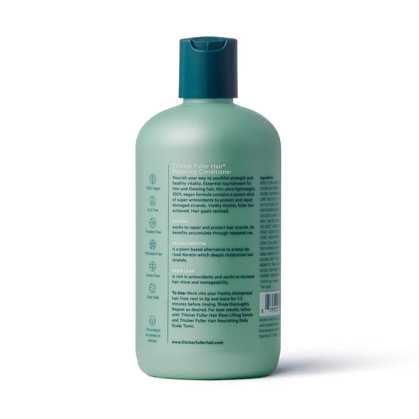 Thicker Hair Care Thicker Fuller Hair Repairing Conditioner, 12 Oz, Green (819933011744) Beauty & Personal Care Thicker Fuller Hair