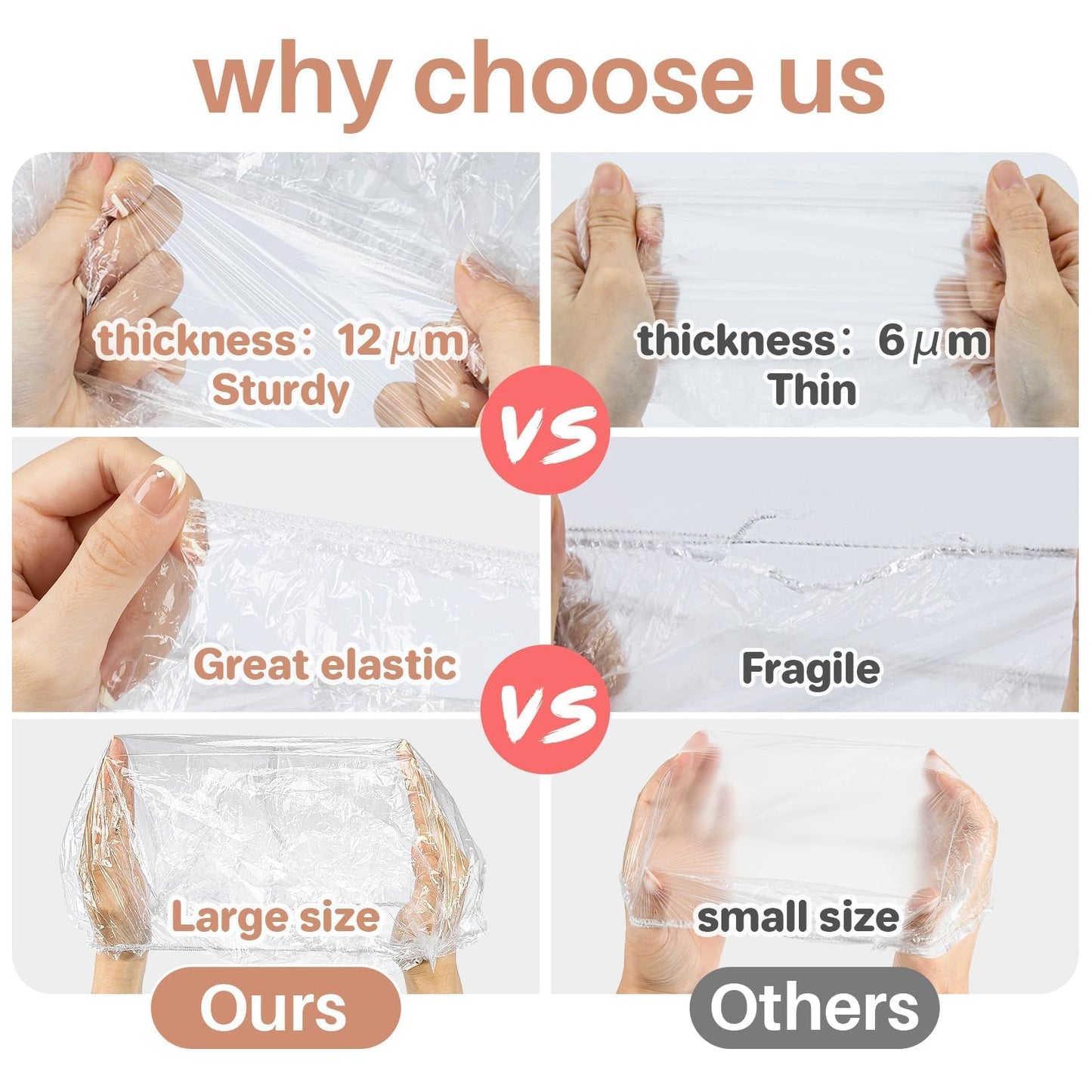 MAQIHAN 30 Disposable Shower Caps Large - Thickened Plastic Hair Caps for Deep Conditioning Shower Cap Reusable Waterproof for Women Men Hair Beauty and Personal Care MAQIHAN