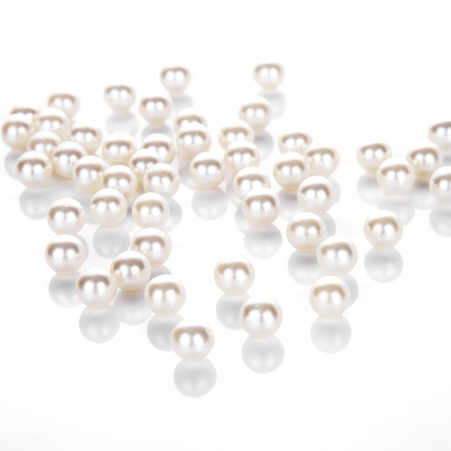 Makeup Beads for Brushes, Art Faux Pearls, HBlife 1100-Piece Round Pearl Beads to Hold Makeup Brush, Lipstick, Mascara, Eyeliner, 8mm (Beige) Beauty & Personal Care HBlife
