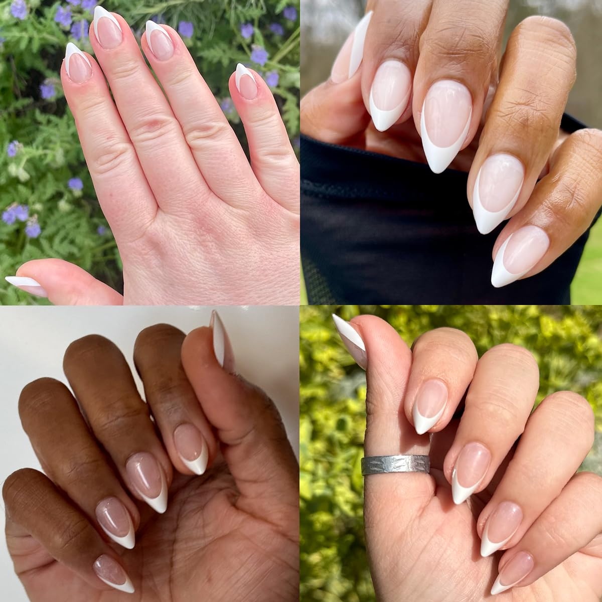 Olive & June Maximalist Press-On Nails, Sharp French