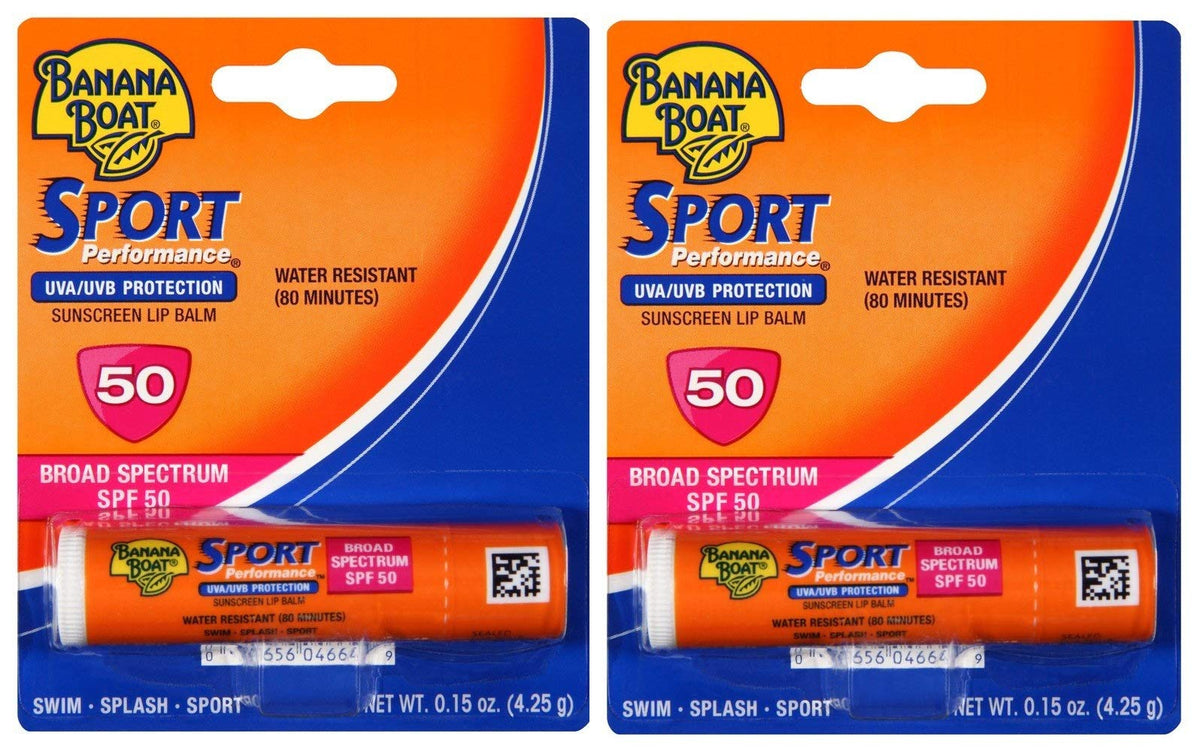 Banana Boat Sport SPF 50 Sunscreen Lip Balm (2 Pack) Beauty & Personal Care Banana Boat