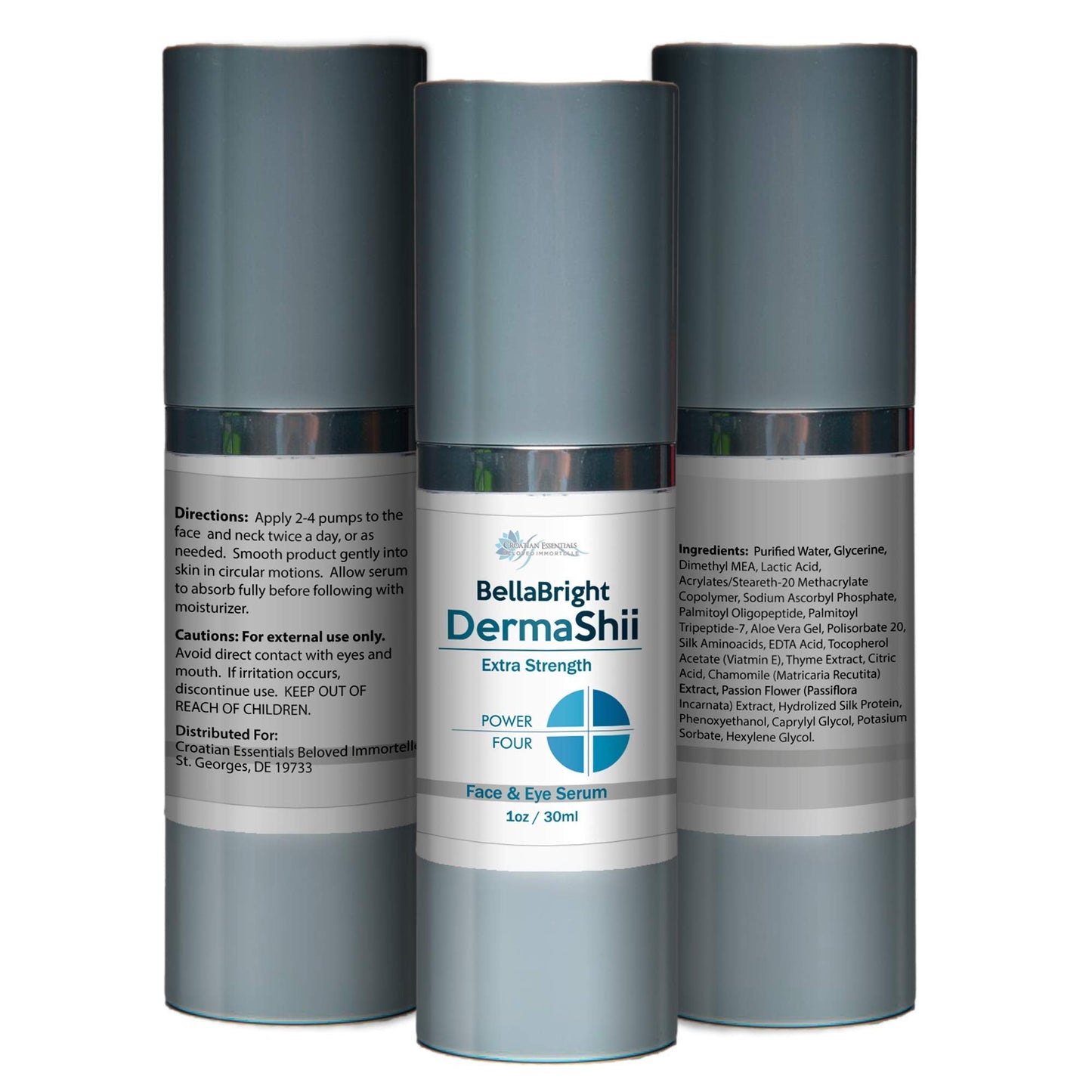 BellaBright DermaShii Serum - Extra Strength Anti Aging Eye & Face Serum - Treat Your Skin to Retore the Look and Feel of Young Skin - BellaBright Beauty & Personal Care Croatian Essentials Beloved Imortelle