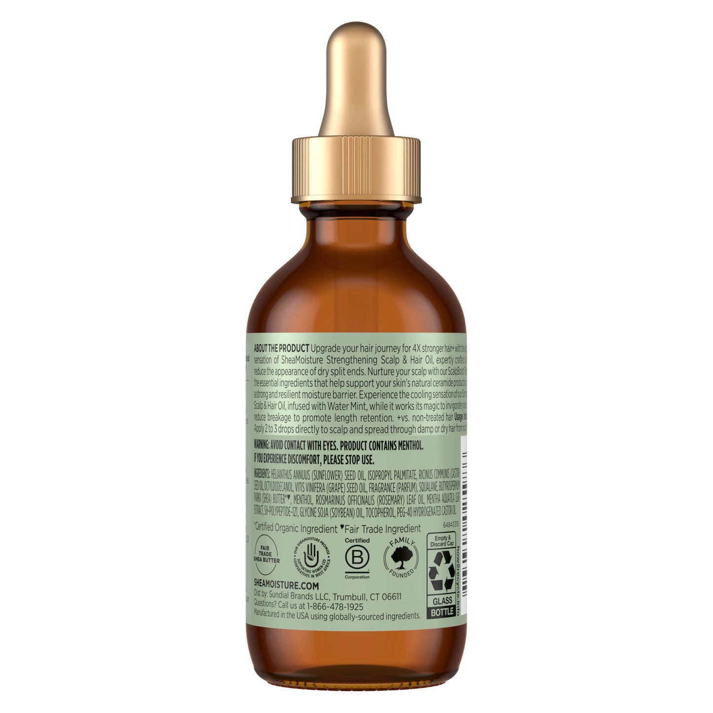 Shea Moisture Strengthening Scalp & Hair Oil Rosemary & Vegan Collagen To Protect The Scalp And Strengthen Hair With ScalpBoost Technology Beauty & Personal Care SheaMoisture