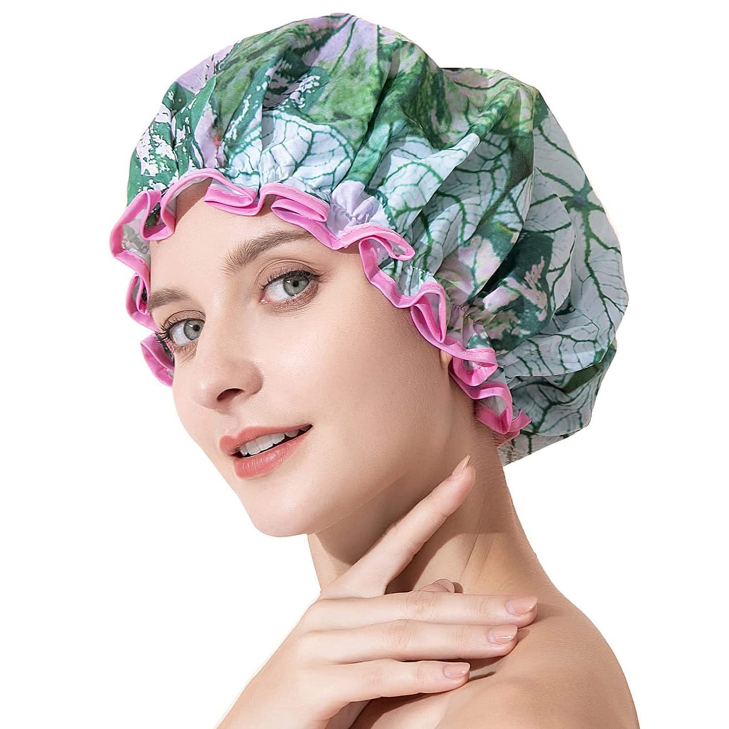 Multi-color Shower Hat Thicken Hair Salon Elastic For Woman Girls Bath Bathroom Supplies Bathing Hats Woman For Adults Beauty and Personal Care Shurhome