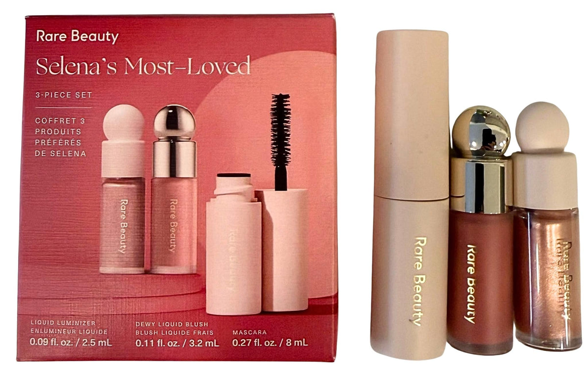 Rare Beauty Selena’s Most Loved 3-Piece Mini Makeup Set with Blush, Luminizer, and Mascara