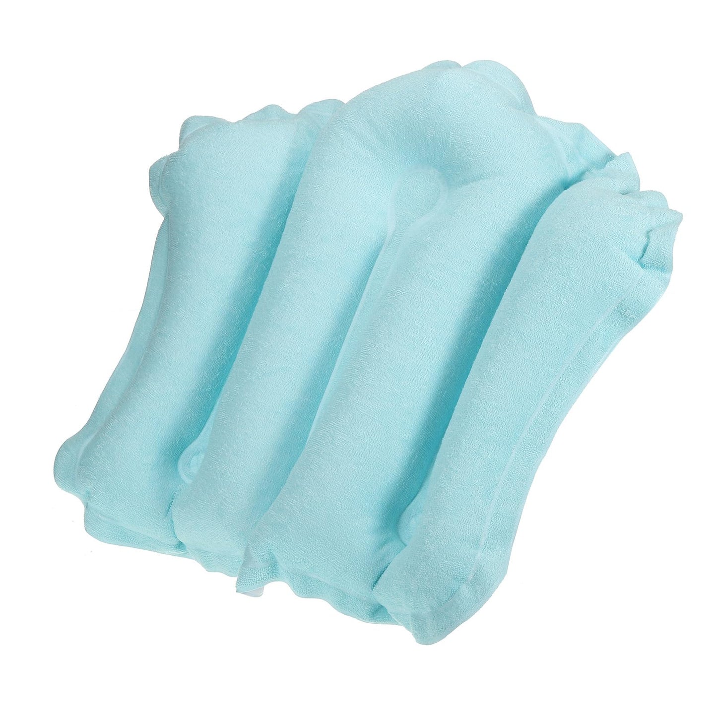 PATIKIL Inflatable Bath Pillow with Suction Cups, Terry Cloth Covered Shell Shape Bath Pillow Neck Support for Bathtub Hot Tub, Blue Beauty and Personal Care PATIKIL