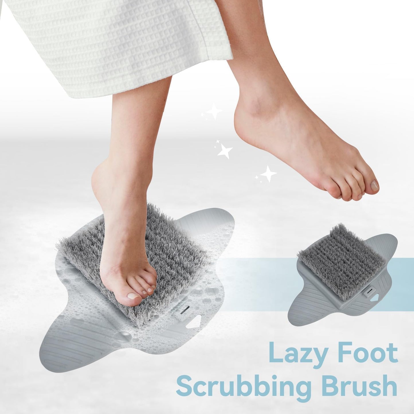Shower Foot Scrubber Mat, Lazy Foot Scrubbing Brush with Nonslip Suction Cups Shower Foot Cleaner Feet Cleaner Washer Brush Foot Dead Skin Callus Beauty and Personal Care Beufee
