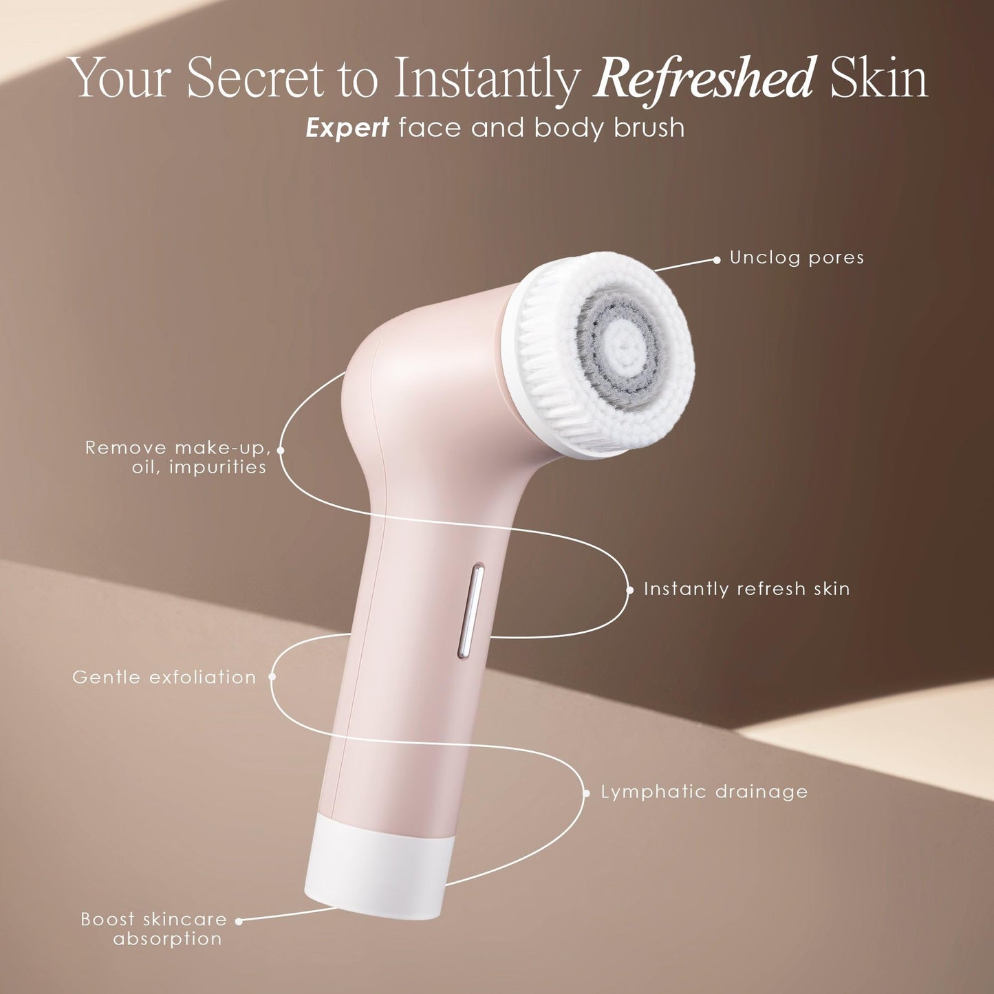 Gloa Face and Body Cleansing Brush by Project E Beauty - 3 Cleaning Brushes - Pore Cleaner - Scrub Brushes for Cleaning - Exfoliate for Face & Body Beauty and Personal Care Project E Beauty
