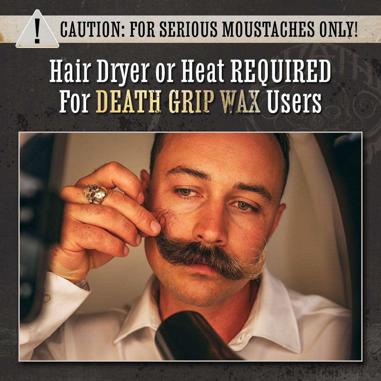 THE VINTAGE GROOMING CO. Mustache Wax Death Grip Extra Strong Hold Moustache Wax Beauty & Personal Care THE VINTAGE GROOMING CO.