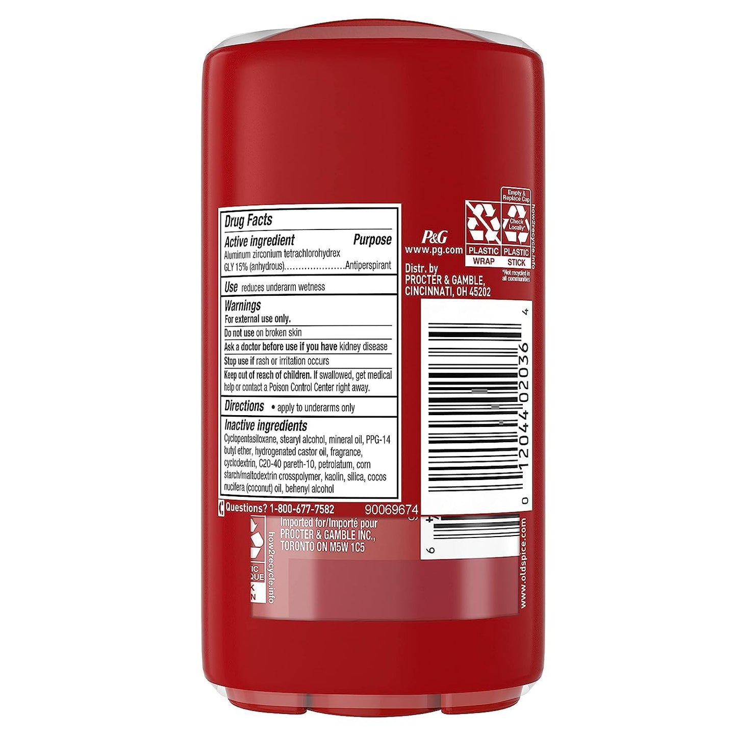 Old Spice Antiperspirant and Deodorant for men, 24/7 Sweat and Odor Protection, Bearglove Scent, Invisible Solid Stick, Twin Pack, 2 x 2.6oz Beauty & Personal Care Old Spice