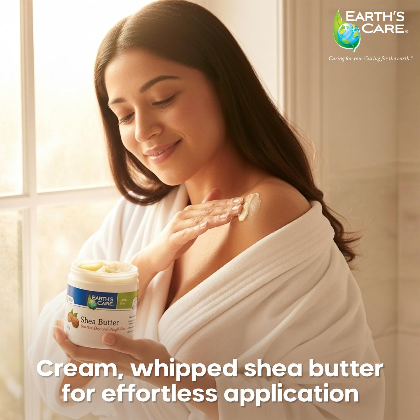 Earth's Care Pure Shea Butter, Hexane-Free, No Artificial Colors or Fragrances, Packed in USA 6 OZ. (3 Jars) Beauty & Personal Care Earth's Care