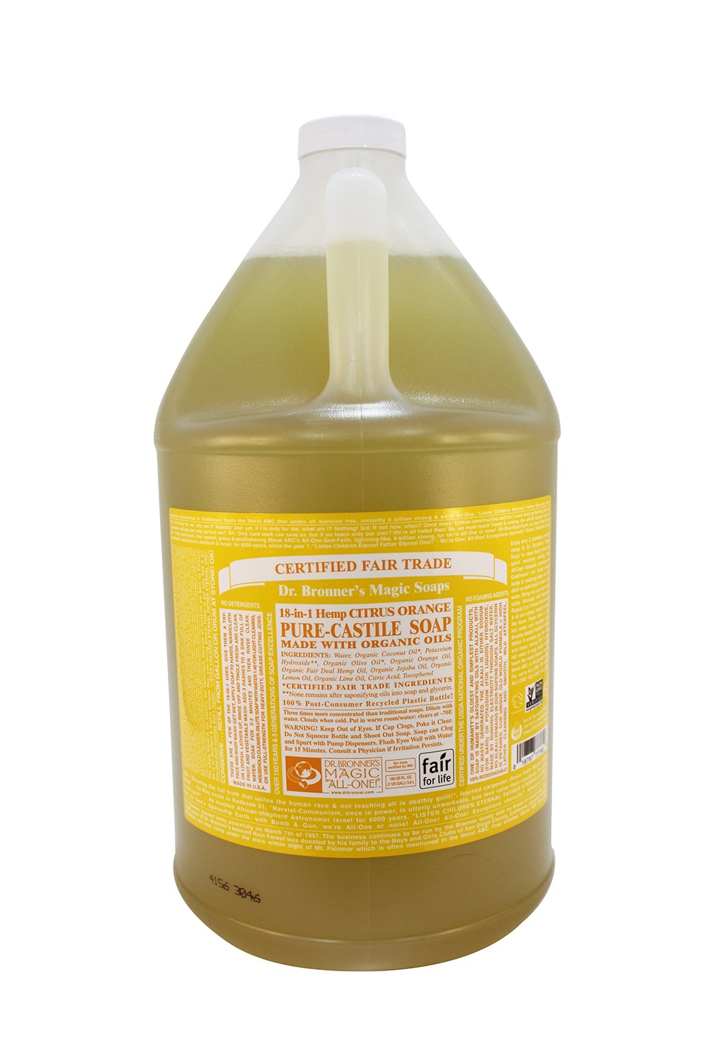 Dr. Bronner's Magic Soaps: Liquid Castile Liquid Soap, Citrus Orange 1 gal Beauty & Personal Care Dr. Bronner's