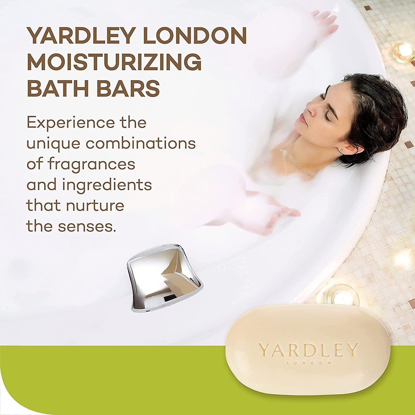 Yardley London Aloe and Avocado Naturally Moisturizing Bath Bar 4.0 oz (Pack of 3). Beauty & Personal Care YARDLEY LONDON