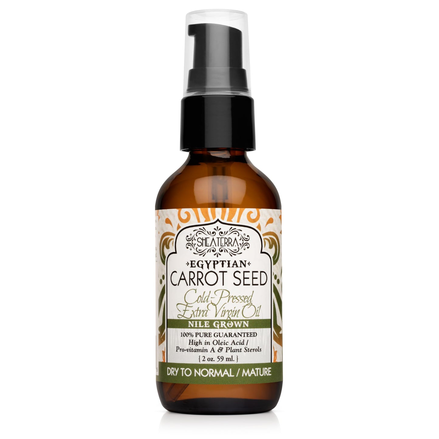 Shea Terra Egyptian Carrot Seed Cold-Pressed Extra Virgin Oil | Nutrient Rich, All Natural & Organic Oil with Anti-Aging Vitamin A, E Beauty & Personal Care Shea Terra Organics