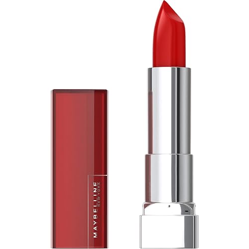 Maybelline Color Sensational Lipstick, Lip Makeup, Cream Finish, Hydrating Lipstick, Nude, Pink, Red, Plum Lip Color, Hot Chase, 0.15 oz; (Packaging Beauty & Personal Care MAYBELLINE