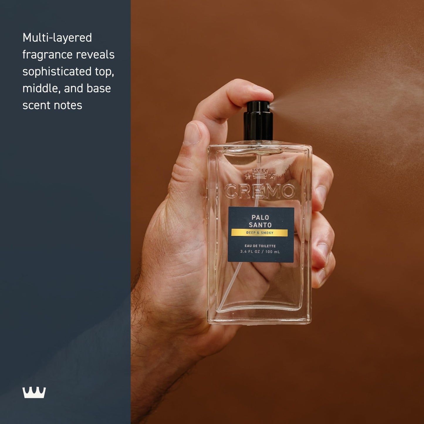 Cremo Cologne for Men – Palo Santo 3.4oz Spray, Bright Cardamom, Dry Papyrus & Aromatic Palo Santo, Long-Lasting Men’s Fragrance Beauty & Personal Care Cremo