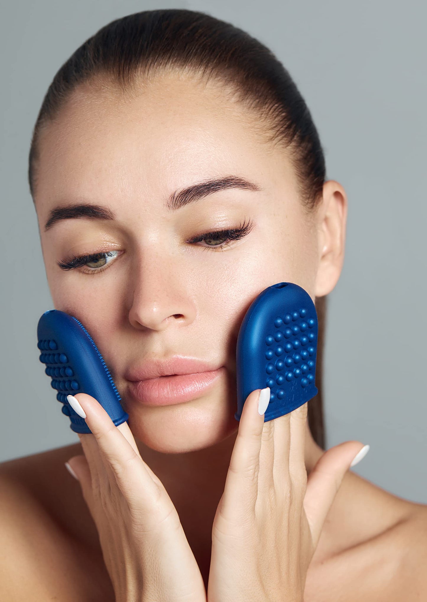 2 Mini Gloves Mini Glow Soft Silicone Facial Cleansing Brush and Face Massager Luxury Skincare Gift (Pink) Beauty & Personal Care FLORAISON BEAUTY IS ALREADY HERE