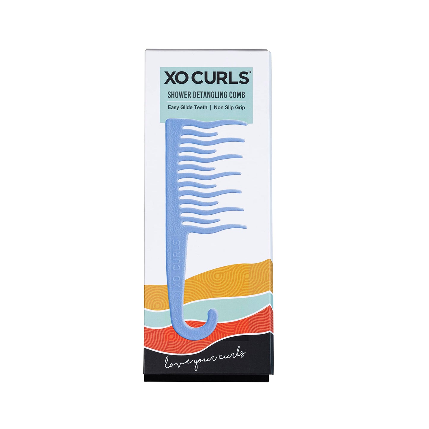XO Curls Shower detangling hair comb, Wide tooth comb, Comb with hook for easy hanging in shower, Gentle on Scalp, Hair comb for with curly & wavy Beauty & Personal Care XO Curls
