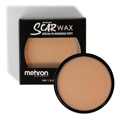 Mehron Scar Wax Special FX Modeling Putty | Moldable Soft Wax for Special FX | Made in the USA | Scar Wax SFX Makeup for Creating Fake Scars, Fake Beauty & Personal Care Mehron