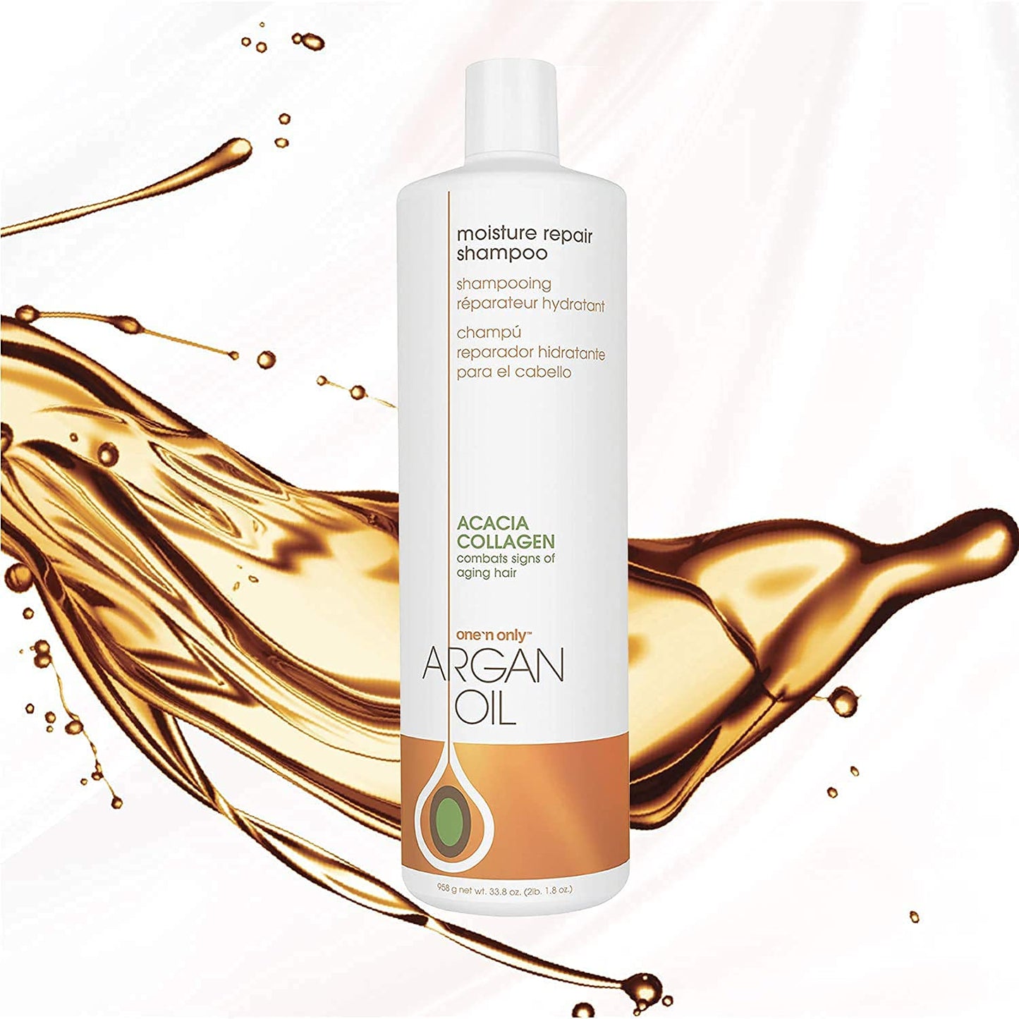 One 'n Only Moisture Repair Shampoo with Argan Oil, Rebalances Hair Moisture Levels, Adds Volume and Shine, Repairs Damage from Chemicals and Heat Beauty & Personal Care One 'N Only