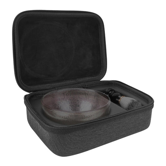 Linkidea Travel Shaving Bowl & Brush Hard Case, Protective Storage for Shaving Soap Bowl and Brush, Portable Wet Shave Organizer, Compatible Beauty and Personal Care Linkidea